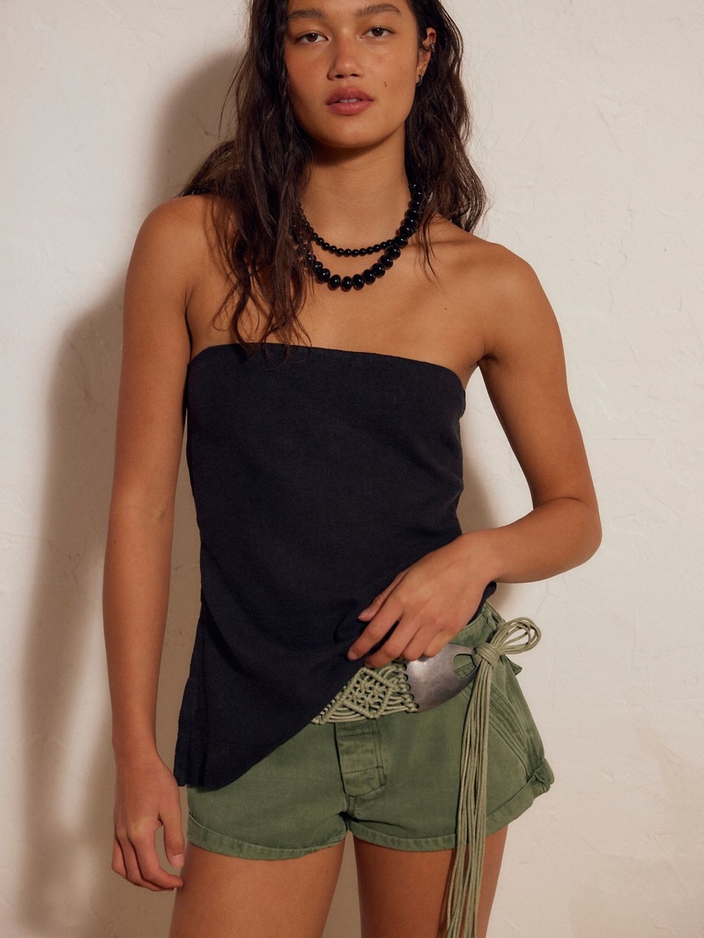 Free People Black Strapless Tube Camisole